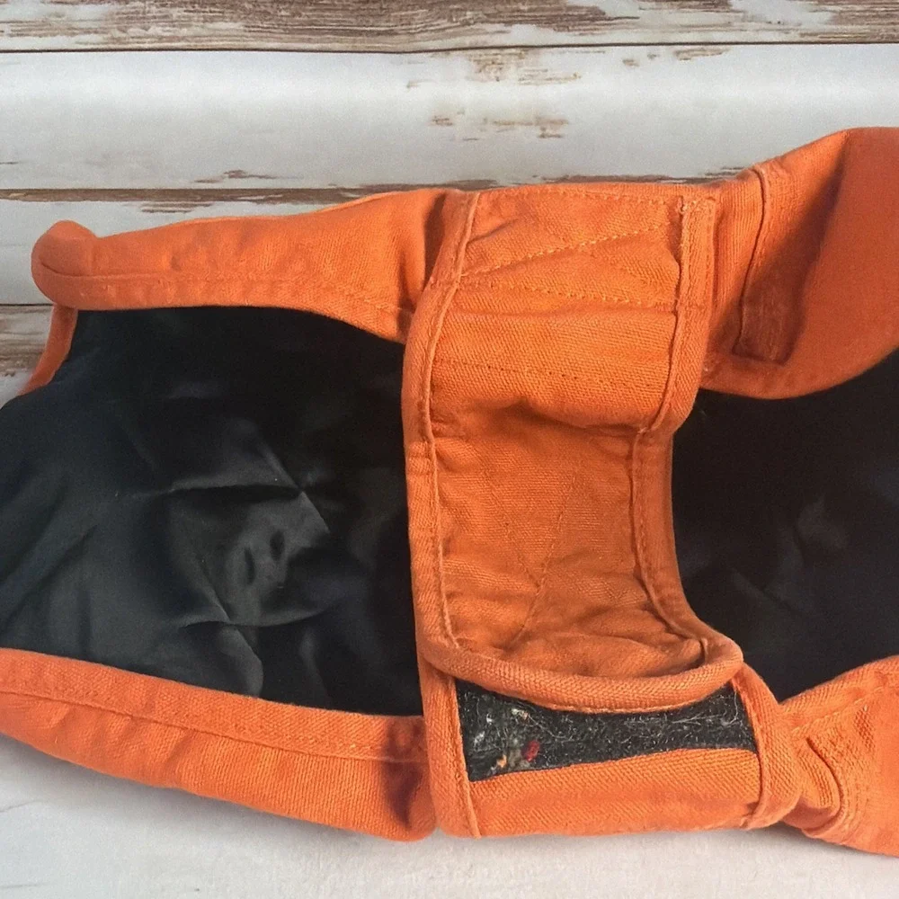 Carhartt Dog Coat Orange Canvas Quilted Insulated Chore Jacket Medium